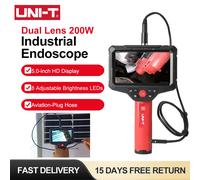 UNI-T UT668 Endoscopio industriale rotante a doppia lente Telecamera di ispezione endoscopio HD da 5 pollici Boroscopio automobilistico Impermeabile IP67