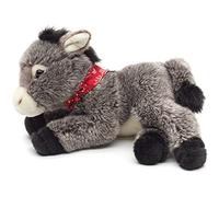 Uni-Toys - asino con foulard, sdraiato - 28 cm (lunghezza) - asino peluche - peluche peluche