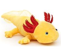Uni-Toys Axolotl originale (giallo con occhi blu) - 32 cm (lunghezza) - Peluche animale acquatico - Peluche