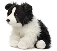 Uni-Toys - Border Collie bianco e nero, seduto (senza guinzaglio) - 26 cm (altezza) - cane di peluche - peluche peluche