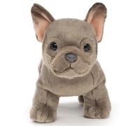 Uni-Toys - Bulldog francese (grigio) - Senza guinzaglio - 26 cm (lunghezza) - Cane di peluche - Peluche peluche