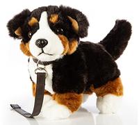 Uni-Toys - Cane bernese, in piedi, con guinzaglio - 27 cm (lunghezza) - cane di peluche - peluche