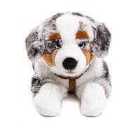 Uni-Toys - Cane pastore australiano con stoviglie, disteso - 63 cm (lunghezza) - Cane - peluche