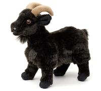 UNI-TOYS - Capra di montagna nera - 29 cm (lunghezza) - Peluche capra - Doudou