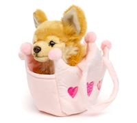 Uni-Toys - Chihuahua marrone, con tasca principesse - 18 cm (lunghezza) - cane di peluche - peluche