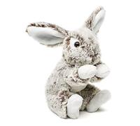 Uni-Toys - Coniglio con orecchie pieghevoli, piccolo - marrone scuro mélange - super morbido - 15 cm (altezza) - coniglio peluche - peluche