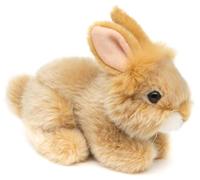 Uni-Toys - Coniglio d'angora beige, sdraiato - 18 cm (lunghezza) - Coniglio di peluche, coniglio - peluche