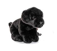 Uni-Toys - Cucciolo Labrador (nero), con guinzaglio - 23 cm (altezza) - cane di peluche, animale domestico - peluche
