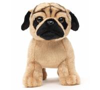 Uni-Toys - Eco-Line - Pug, in piedi (senza guinzaglio) - 26 cm (lunghezza) - Cane di peluche - Peluche