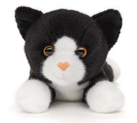 Uni-Toys - Gatto bianco e nero, sdraiato - 20 cm (lunghezza) - peluche, peluche