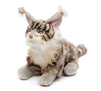 Uni-Toys - Gatto Maine-Coon, seduto (grigio) - 27 cm (altezza) - gatto di peluche - peluche