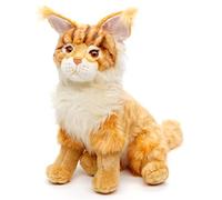 Uni-Toys - Gatto Maine-Coon, seduto (marrone) - 30 cm (altezza) - gatto di peluche - peluche