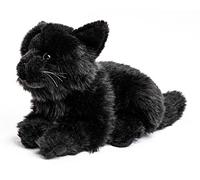 Uni-Toys - Gatto nero, disteso - 20 cm (lunghezza) - animali domestici - peluche