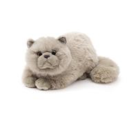 Uni-Toys - Gatto persiano, grigio, sdraiato - 31 cm (lunghezza) - gatto di peluche - peluche