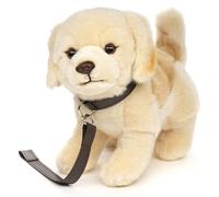 Uni-Toys - Golden Retriever cucciolo, in piedi (con guinzaglio) - 22 cm (altezza) - cane di peluche, animale domestico - peluche