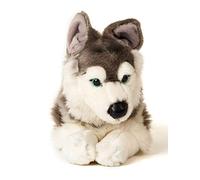 Uni-Toys - Husky grigio, sdraiato - 40 cm (lunghezza) - cane di peluche, animale domestico - peluche