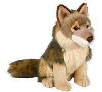 Uni-Toys HW-79037 - Peluche a forma di lupo seduto, 25 cm (altezza)
