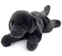 Uni-Toys - Labrador nero, sdraiato - 40 cm (lunghezza) - cane di peluche, animale domestico - peluche