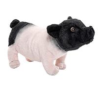 Uni-Toys - Maiale di pecora di pecora, rosa e nero - 28 cm (lunghezza) - maiale, fattoria - peluche
