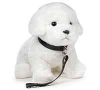 Uni-Toys - Maltese (con guinzaglio) - 26 cm (lunghezza) - cane di peluche - peluche