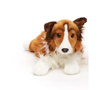 Uni-Toys - 'Maple' - Collie, sdraiato - Viso bianco-marrone - 41 cm (lunghezza) - Cane di peluche, Collie, animale domestico - Peluche