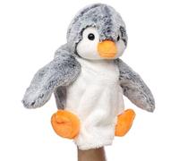 Uni-Toys - Marionetta a forma di pinguino (blu mélange), 24 cm (altezza), peluche