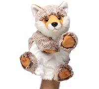 Uni-Toys - Marionetta volpe (marrone mélange), 25 cm (altezza), peluche