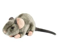 Uni-Toys - Mouse grigio, sdraiato - 17 cm (lunghezza) - roditore peluche - peluche