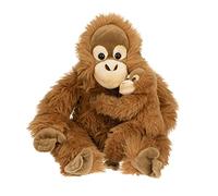 Uni-Toys - Orang-utan con bambino seduto - 30 cm (altezza) - scimmia - peluche