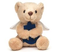 Uni-Toys - Orsacchiotto con angelo custode con ancora blu - Plushie - 13 cm (altezza) - Peluche