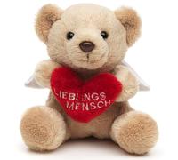 Uni-Toys - Orsacchiotto con angelo custode con cuore rosso - Plushie - 13 cm (altezza) - Peluche