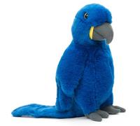 Uni-Toys - Pappagallo (blu) - 25 cm (altezza) - Peluche a forma di uccello, peluche