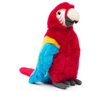 Uni-Toys - Pappagallo (rosso) - 28 cm (altezza) - Uccello di peluche - Peluche
