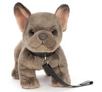Bulldog Francese Peluche con Guinzaglio 23 cm