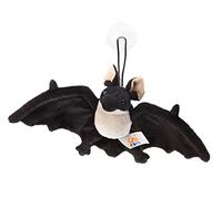 Uni-Toys - Pipistrello, piccolo - bianco e nero - con ventosa - 23 cm (larghezza) - peluche, peluche
