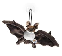 Uni-Toys - Pipistrello, piccolo - marrone-bianco - con ventosa - 23 cm (larghezza) - peluche, peluche