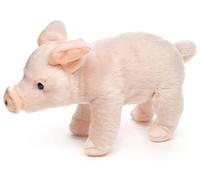 Uni-Toys - Porcellino rosa, in piedi - 23 cm (lunghezza) - Peluche maialino - Peluche
