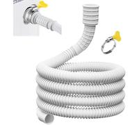 Uni-versal Air Conditioner Pantaloni di scarico 16 mm, tubo di scarico da 3/4 m, per aria condizionata, tubo di scarico con clip di collegamento, lavatrici e lavastoviglie (3 m)