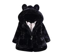 Uni-Wert Ragazze Giacche Inverno Cappotto con Cappuccio Orecchie di Coniglio Giacca di Pelliccia Ragazza Cappotti e Giacche per Bambina Maniche Lunghe Giacca del Mantello Neonata Vestiti Caldi Spessi