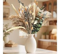 UNIANE 80 pezzi di erba pampas, decorazione boho, fiori secchi e canna, eucalipto, lavanda, per tavolo, soggiorno, casa, matrimoni