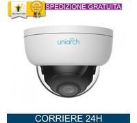 Uniarch 3MP Minidome IP Camera 4.0mm Ultra265 IK10 Sicurezza Esterno