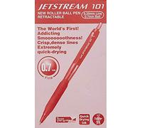 Uniball Jetstream - Penna a sfera retrattile, 0,7 mm, colore: rosso