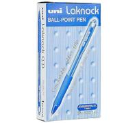 Uniball Laknock - Penna a sfera a scatto ricaricabile, a punta larga, set da 12 pezzi, colore inchiostro: blu