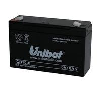 Unibat 1481219 Batteria Ermetica, 6V, 10Ah, 151mm x 51mm x 100mm