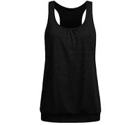 UNibelle - Canottiera da donna, per yoga, fitness, senza maniche, incrociato sulla schiena, taglie S-XXXL, Nero , XXXL