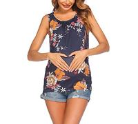 UNibelle Gravidanza T-Shirt Allattamento Top Allattamento al Seno Estate maternità Canotta Senza Maniche Donne 1 pz_modello5-S