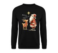 Unibly Belive in The Magic of Christmas | Babbo Natale renna | Christmas X-Mas Pullover, Nero , S