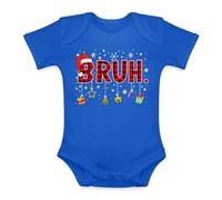 Unibly Bruh Frohe Weihnachten Merry Christmas Funny - Cappello natalizio a quadretti, Blu, 18 mesi