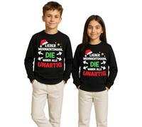Unibly Caro Babbo Natale, le merci tutti cattivo costume cappello di Natale | Natale Natale Natale X-Mas bambini maglione, Nero , 116