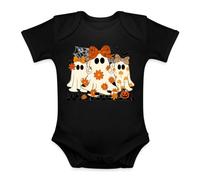 Unibly Halloween Tre simpatici fantasmi | Costume di Halloween Body Baby Body, Nero , 18 mesi